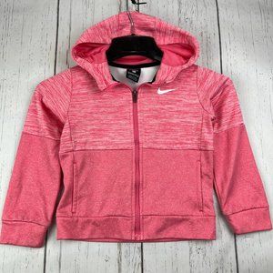 Nike Therma 6X/Large Coral Pink Dri-fit‎ Full Zip Hoodie Sweatshirt Jacket Youth